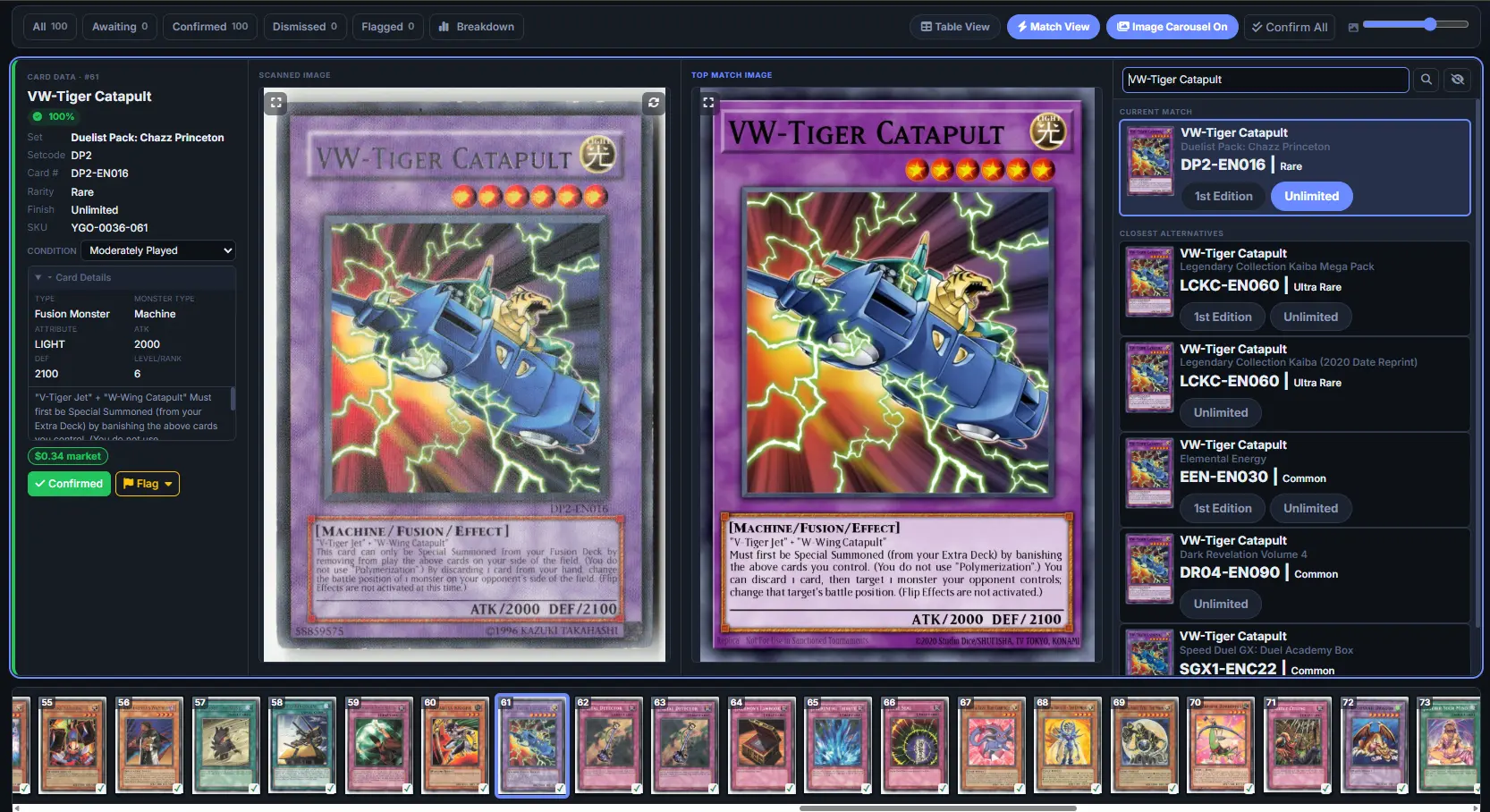 A scanned Yu-Gi-Oh! card identified with its set, card number, rarity, and finish.